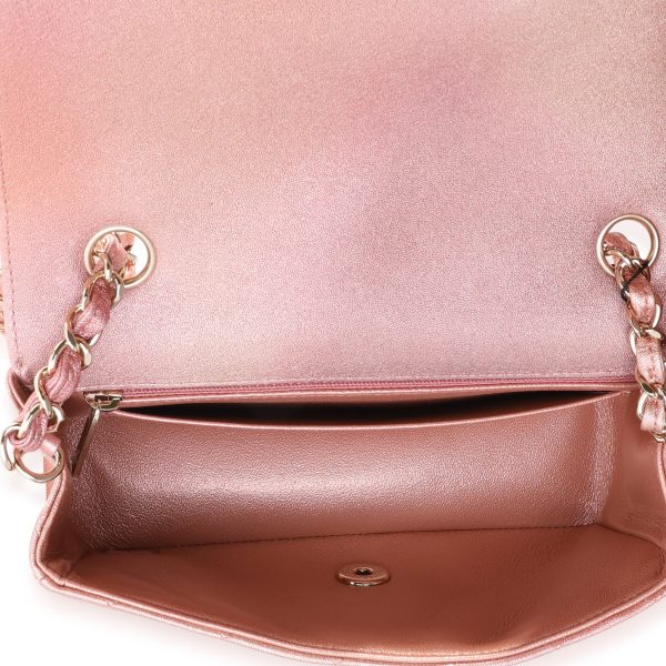 116649 ad1 2211990e 3c27 479d 9019 3a2053d998ef Chanel Metallic Rose Gold Ombré Classic Rectangular Mini Flap Bag