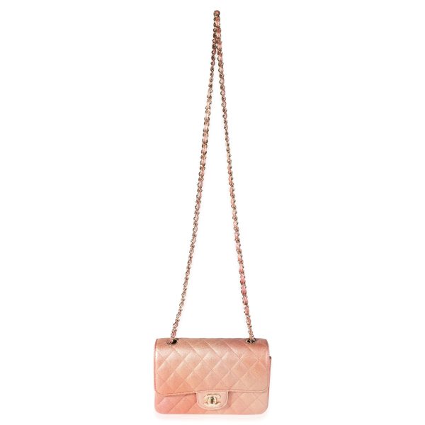 116649 bv d5827a12 7ecc 4085 b9f9 3e624c0a4c33 Chanel Metallic Rose Gold Ombré Classic Rectangular Mini Flap Bag