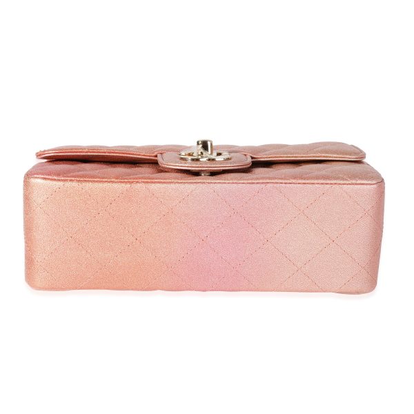 116649 stamp bc7642c0 2e83 4683 badf d38ed87aa5ad Chanel Metallic Rose Gold Ombré Classic Rectangular Mini Flap Bag