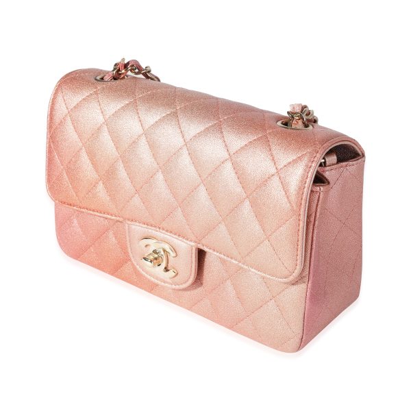 116649 sv 7fcbc664 1bdc 4459 b790 a2efc01a622c Chanel Metallic Rose Gold Ombré Classic Rectangular Mini Flap Bag