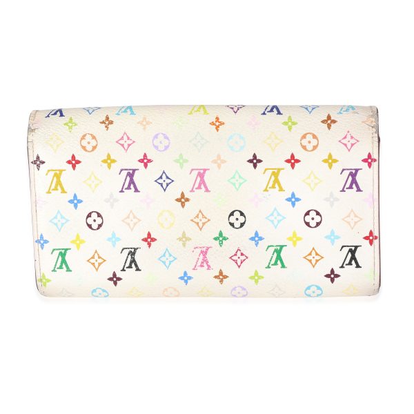 116658 pv Louis Vuitton x Takashi Murakami White Monogram Multicolore Canvas Sarah Wallet