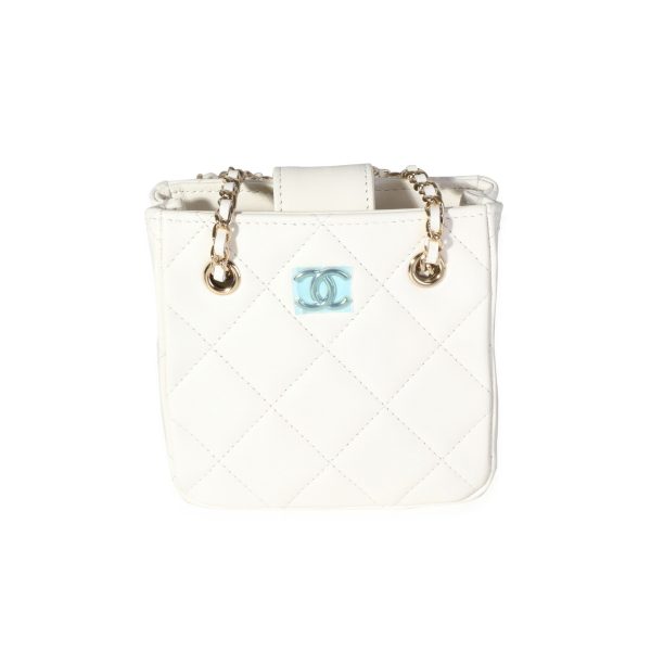 116769 fv 1feb1065 f66c 4725 b1cb f89827684334 Chanel White Quilted Lambskin Tiny Shopping Bag