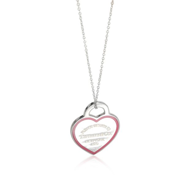 116796 fv Return To Tiffany Pink Enamel Heart Pendant in Sterling Silver