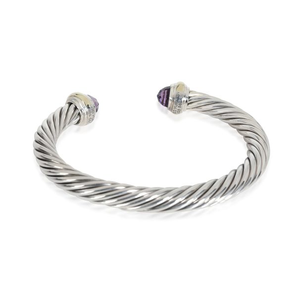 116814 bv f64f34ca f523 4a40 b038 a62cffaea162 David Yurman Cable Amethyst Bangle in 14K Yellow GoldSterling Silver