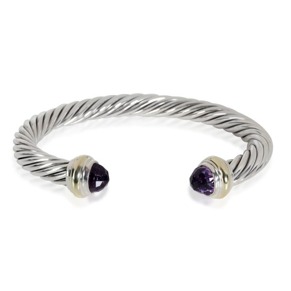 116814 fv 6072f4bc 9bb9 46c0 833f 5a2b4c85644b David Yurman Cable Amethyst Bangle in 14K Yellow GoldSterling Silver