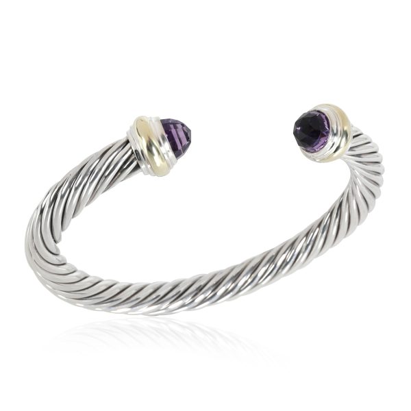 116814 pv af21ace6 0b5c 4fa7 be23 ec8f6150d94e David Yurman Cable Amethyst Bangle in 14K Yellow GoldSterling Silver