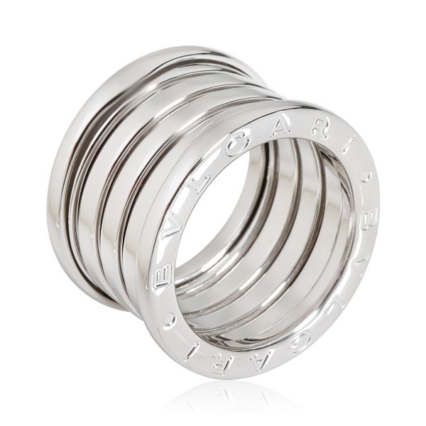 116833 sv BVLGARI BZero1 4 Spiral Ring in 18k White Gold