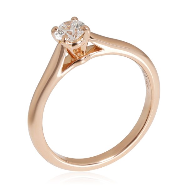 Cartier 1895  Diamond Solitaire Ring in 18K Rose Gold D VVS1 0.25 CTW - Image 4