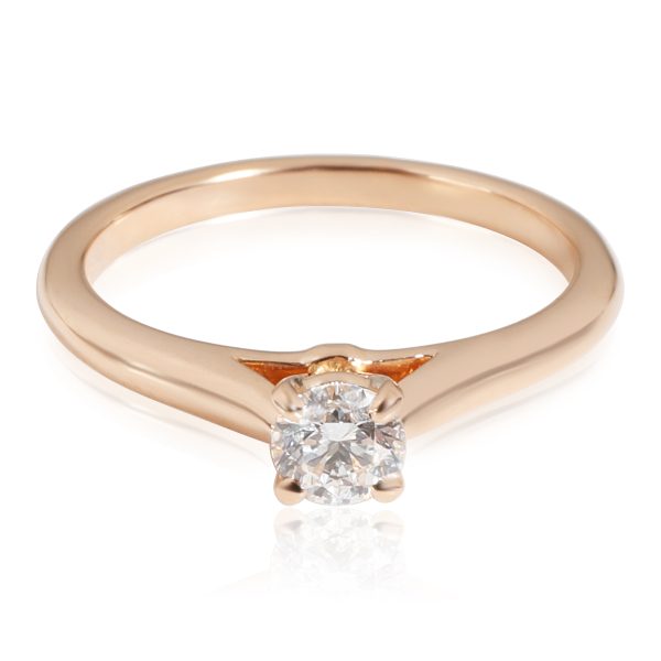 116863 fv Cartier 1895 Diamond Solitaire Ring in 18K Rose Gold D VVS1 025 CTW