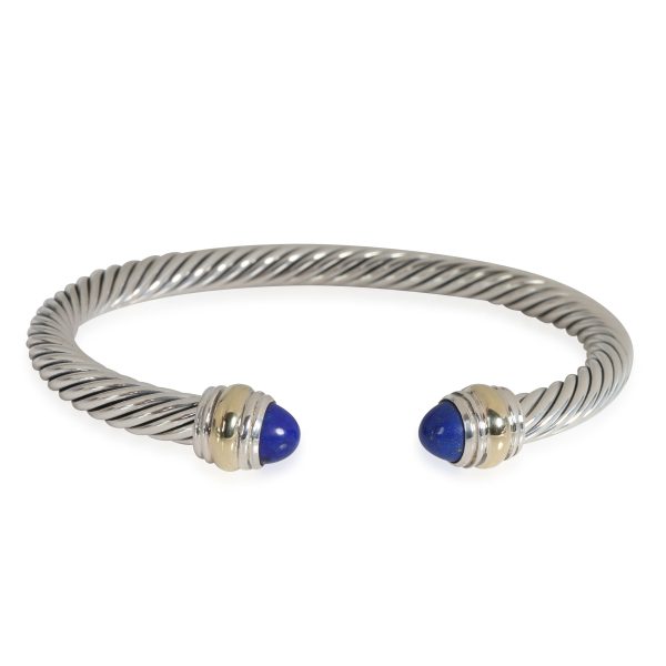 116877 fv David Yurman Cable Classics Lapis Bracelet in 18k GoldSterling