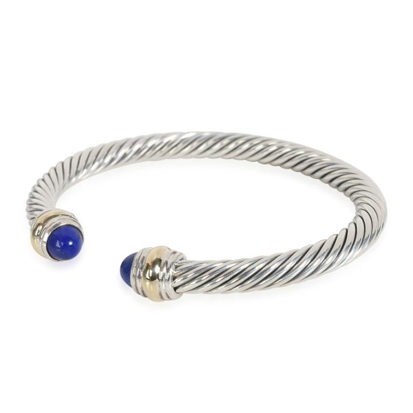 116877 sv David Yurman Cable Classics Lapis Bracelet in 18k GoldSterling