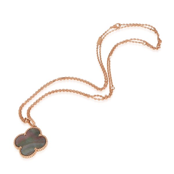 116879 pv Van Cleef Arpels Alhambra Mother Of Pearl Pendant in 18k Rose Gold