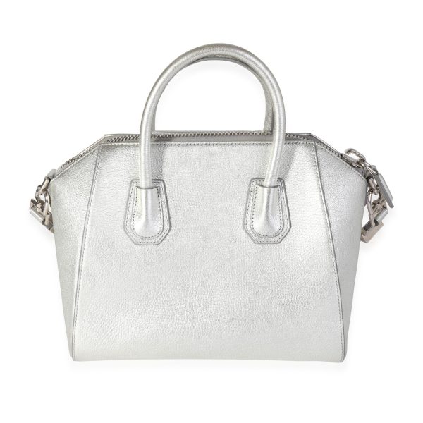 116889 pv Givenchy Silver Metallic Calfskin Small Antigona Bag