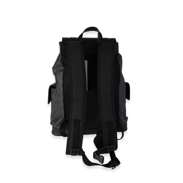 116900 pv Gucci Black GG Supreme and Leather Backpack