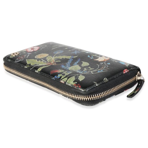 117051 box 3d188340 660a 4353 8766 3886773d28f6 Gucci x Kris Knight Black Floral Leather Zip Around Wallet