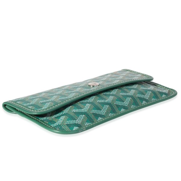 117082 clasp a3ffdacb 69a8 45d6 985b 9277c83dcff2 Goyard Green Goyardine Canvas Pouch