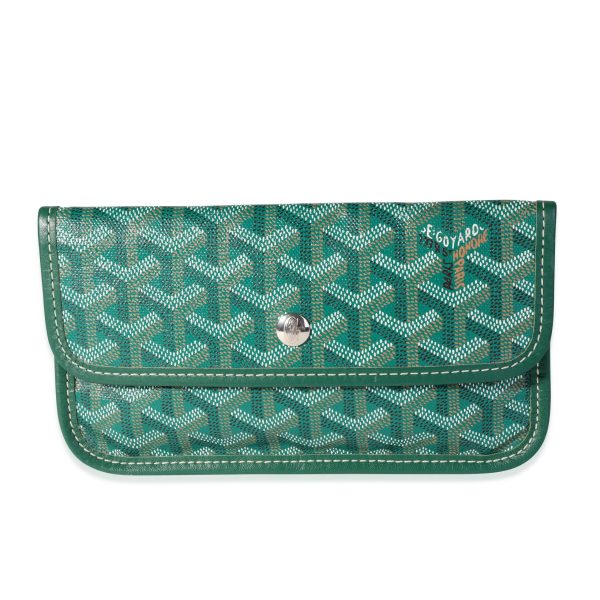 117082 fv a72b2405 283e 40d1 bec1 9bbf975ac10f Goyard Green Goyardine Canvas Pouch