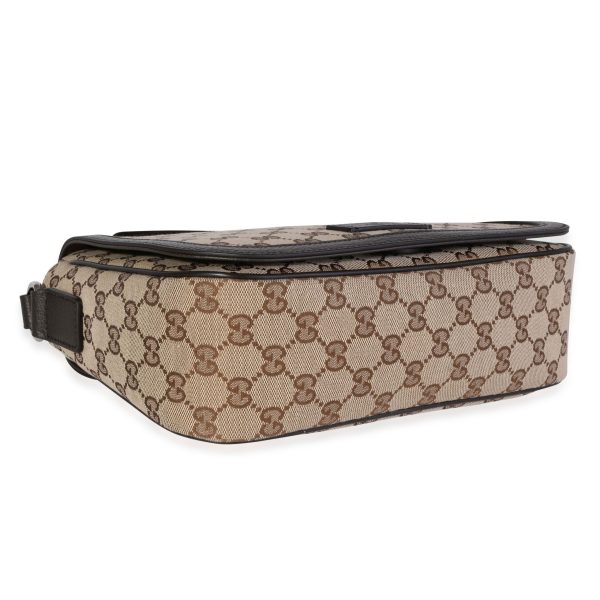 117101 clasp Gucci Brown GG Canvas Messenger Bag