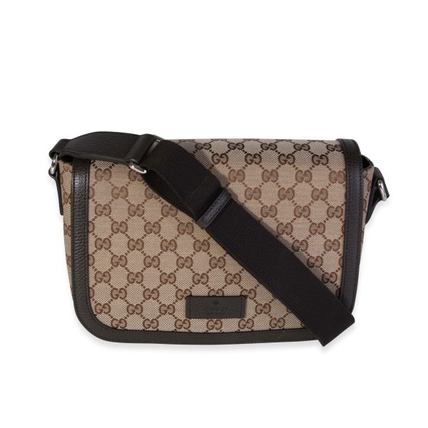 117101 fv Gucci Brown GG Canvas Messenger Bag