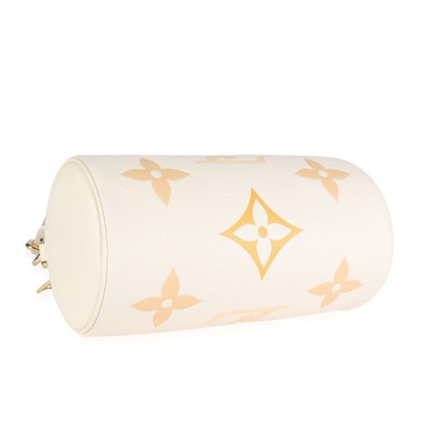 117119 box Louis Vuitton Cream Saffron Monogram Empreinte Giant By the Pool Papillon BB