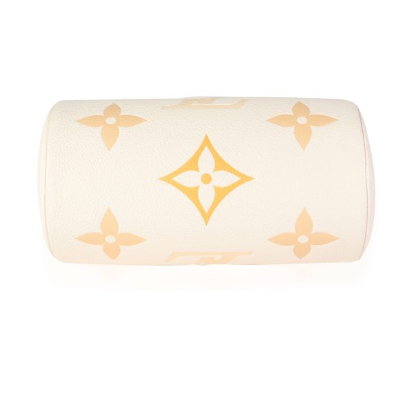 117119 stamp Louis Vuitton Cream Saffron Monogram Empreinte Giant By the Pool Papillon BB