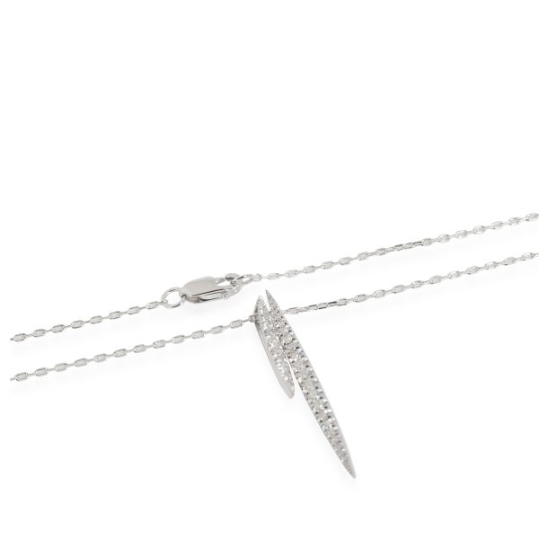 117142 clasp Diamond Stick Pendant in 14k White Gold 025 CTW