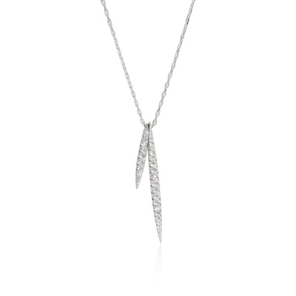 117142 fv Diamond Stick Pendant in 14k White Gold 025 CTW