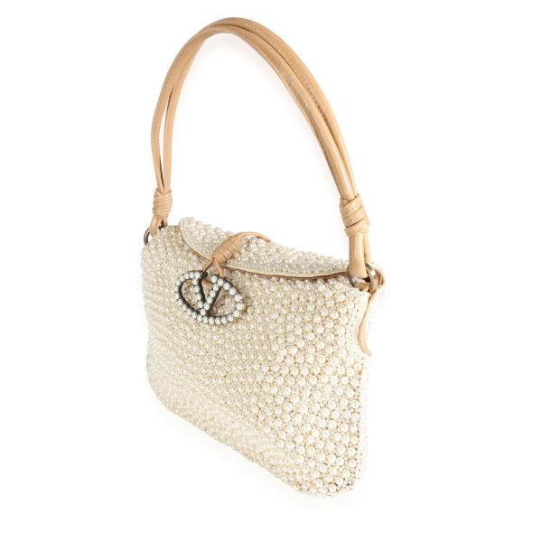 117167 sv 22375c43 f916 4567 bffb 898207cba9bd Valentino All Over Pearl Embellished Baguette