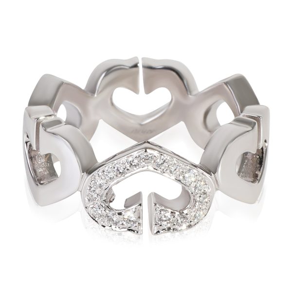 Rings Cartier C Heart of Cartier Diamond Ring in 18K White Gold 013 CTW