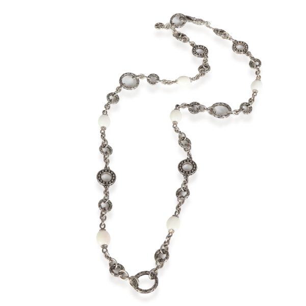 117258 pv John Hardy Classic Chain Chalcedony Station Necklace in Sterling Silver