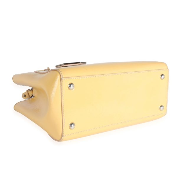 117307 box 72698f46 e45b 4286 b96d 5b1608370f04 Fendi Yellow Patent Leather Petite 2jours Tote