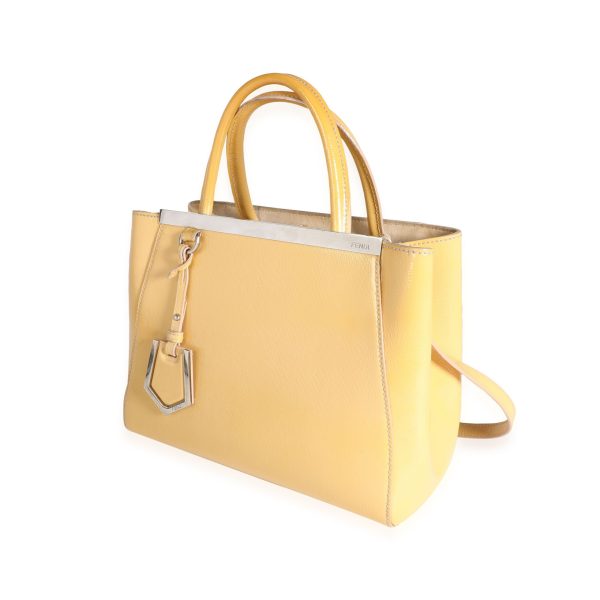 117307 sv 77f84e03 bd10 4d38 8bd9 aaa6e8cc463b Fendi Yellow Patent Leather Petite 2jours Tote