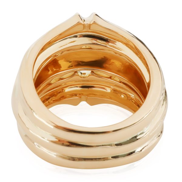 117362 av Cartier 3 Row Bamboo Ring in 18k Yellow Gold