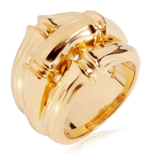 Yellow Gold Fashion Ring Cartier 3 Row Bamboo Ring in 18k Yellow Gold