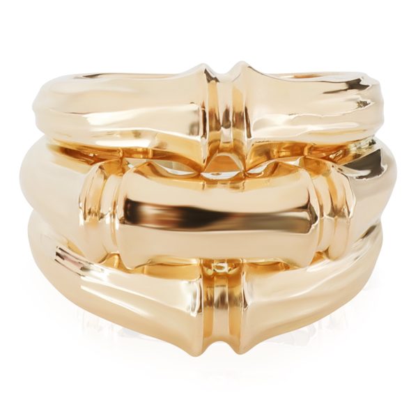 Rings Cartier 3 Row Bamboo Ring in 18k Yellow Gold