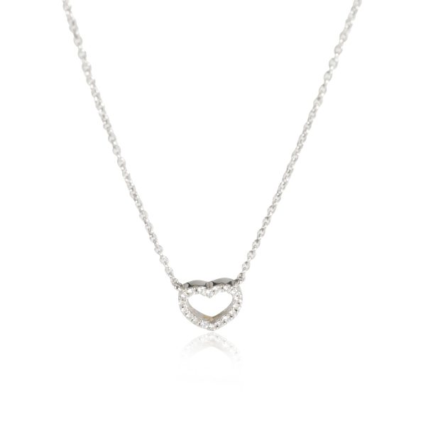 117364 fv Tiffany Co Metro Diamond Heart Necklace in 18K White Gold 008 CTW