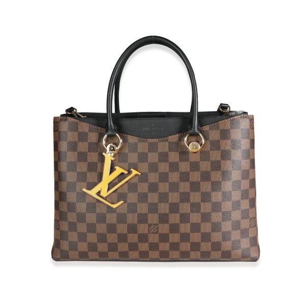 117385 fv 487f5aff 96ab 4fd2 96cd a48940079464 Louis Vuitton Black Taurillon Leather Damier Ebene Canvas LV Riverside Tote