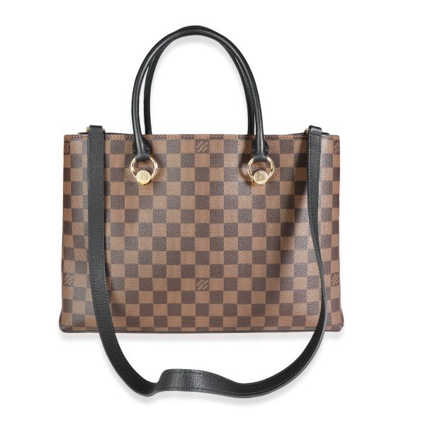 117385 pv 3500f763 d4ce 4780 ab4e 5cc77b6d4aaa Louis Vuitton Black Taurillon Leather Damier Ebene Canvas LV Riverside Tote