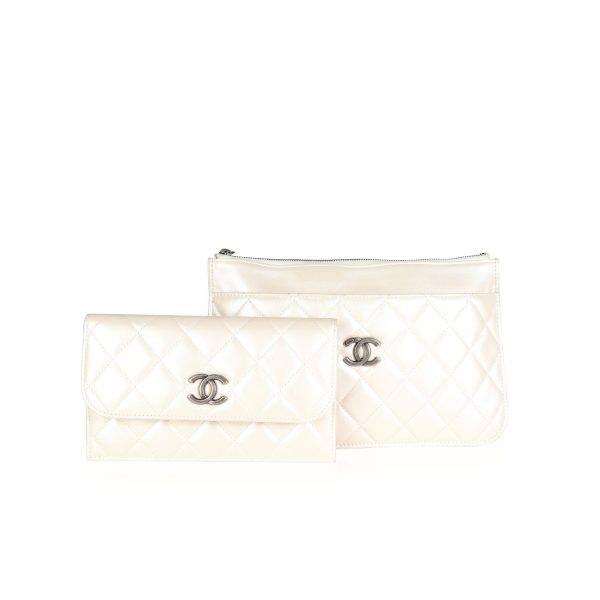 117442 ad1 Chanel Ivory Quilted Lambskin Bag In A Bag