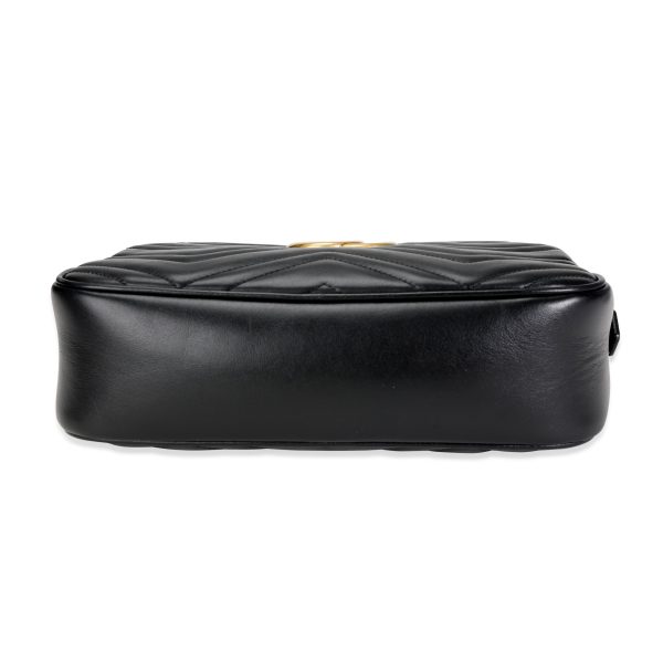 117443 stamp 2824278c 9da9 4cf6 8c62 c751eff2a2d6 Gucci Black Matelassé Leather Small GG Marmont Shoulder Bag