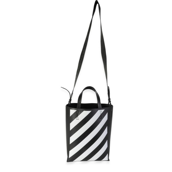 117461 bv 78aa06dc b48f 47fd 9345 95b2faf60d39 Off White Black and White Coated Canvas Diag Print Tote Bag