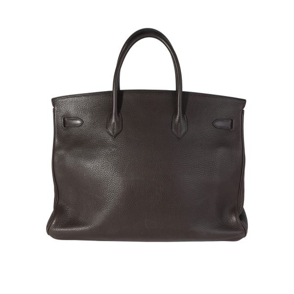 117515 pv Herm√®s Chocolat Cl√©mence Birkin 40 PHW