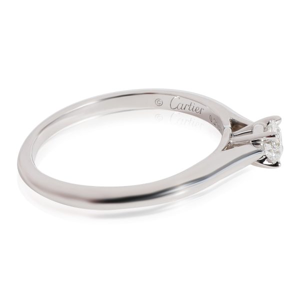 117544 sv Cartier 1895 Diamond Engagement Ring Ring in Platinum E VVS1 021 CTW