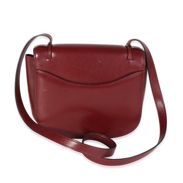 117575 pv Hermès Vintage Rouge H Box Calf Shoulder Bag