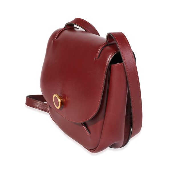 117575 sv Hermès Vintage Rouge H Box Calf Shoulder Bag