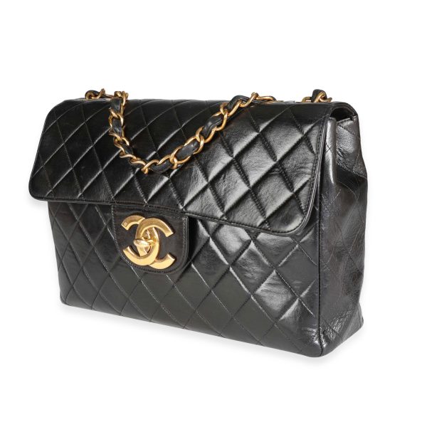 117579 sv 341fd684 3e6f 4ce1 8c8c b8dd20f4866b Chanel Vintage Black Quilted Lambskin XL Jumbo Flap Bag