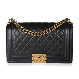 117582 fv Salvatore Ferragamo Gancini Chain Shoulder Black