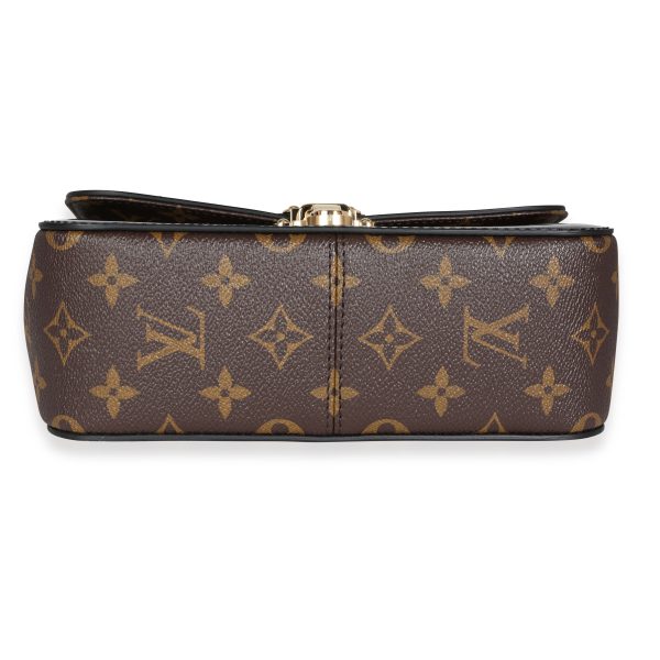 117599 stamp Louis Vuitton Black Vernis Brown Monogram Canvas Cherrywood BB