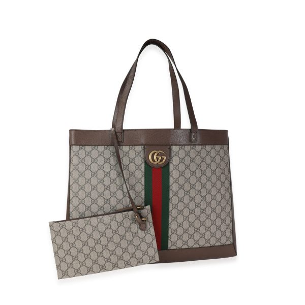 117603 fv Gucci GG Supreme Medium Soft Ophidia Tote