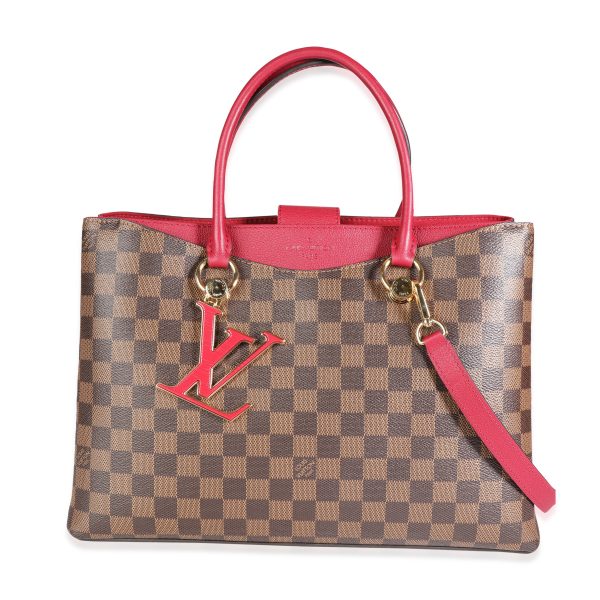 117613 fv Louis Vuitton Lie de Vin Taurillon Leather Damier Ebene Canvas LV Riverside To